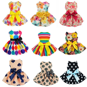 Pet Dress for Dogs Cats Cute Flower Summer Puppy Skirt Princess Pet Dresses Party Small Dog Skirt Outfit Dog Clothes Ropa Perro