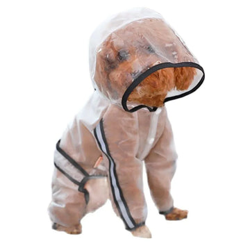 Dog Raincoat Dog Clothes Transparent Raincoat Light Waterproof Coat for Dogs Pet Cloak Small Dog Cat Chihuahua TeddyJumpsuit