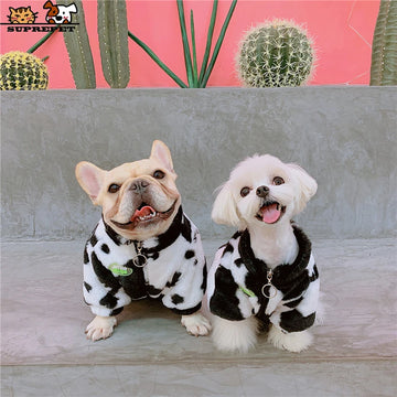 SUPREPET Rabbit Fur Clothes for Pets Winter Thick Dog Clothes Cow Fleece French Bulldog Yorkie Chihuahua Soft Warm Puppy Coat
