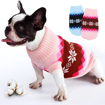 Winter Dog Clothes Soft Dog Cat Sweater Christmas Clothes Knit For Small Medium Dogs Cats Costumes Chihuahua French Bulldog