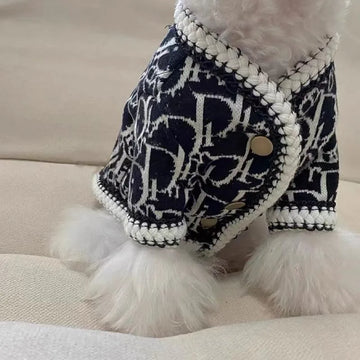 Fashion Letter Knitting Cardigan Pet Dog Clothes Cotton Sweater  Puppy Clothing Winter Warm Chihuahua Bulldog Jacket Small  Pet