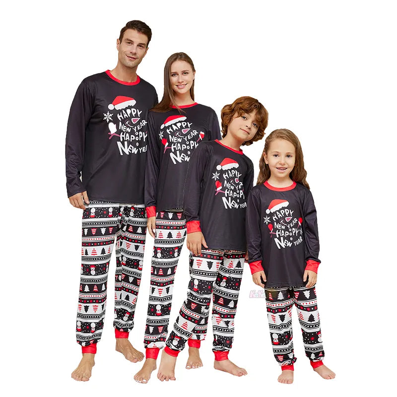 Xmas Family Pajamas Outfits 2023 New Mom Daughter Dad Son Matching  Christmas Pyjamas Set Soft Sleepwear Family Pjs Dog Clothes